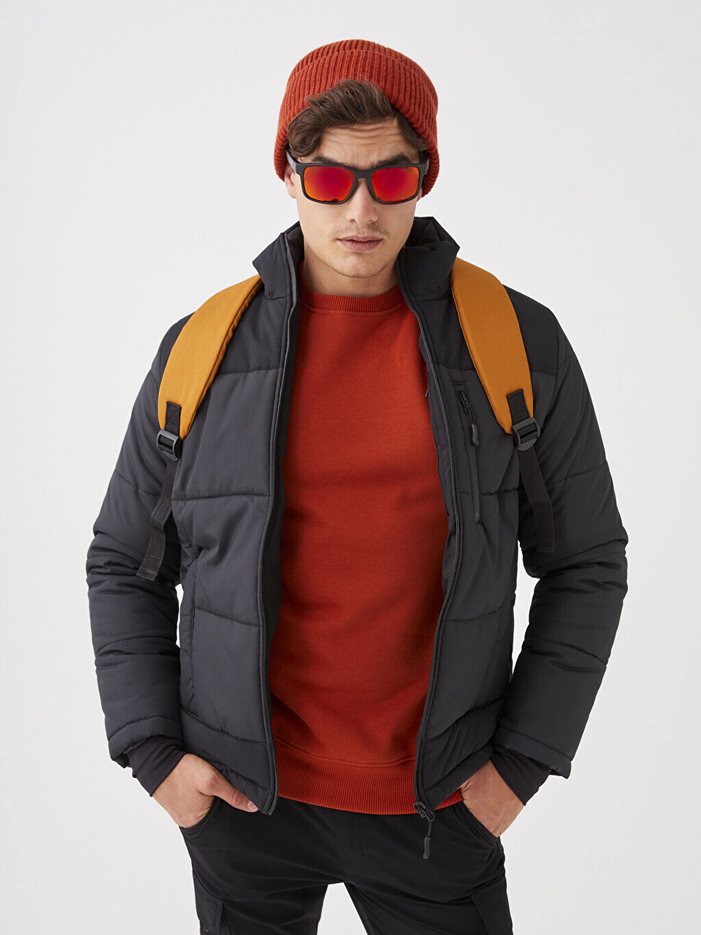 

Стандартное мужское надувное пальто с воротником-стойкой LCW OUTDOOR