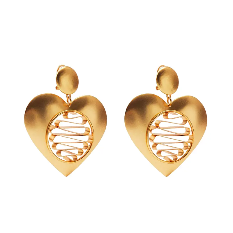 

Серьги Zara Maxi Heart, золотистый