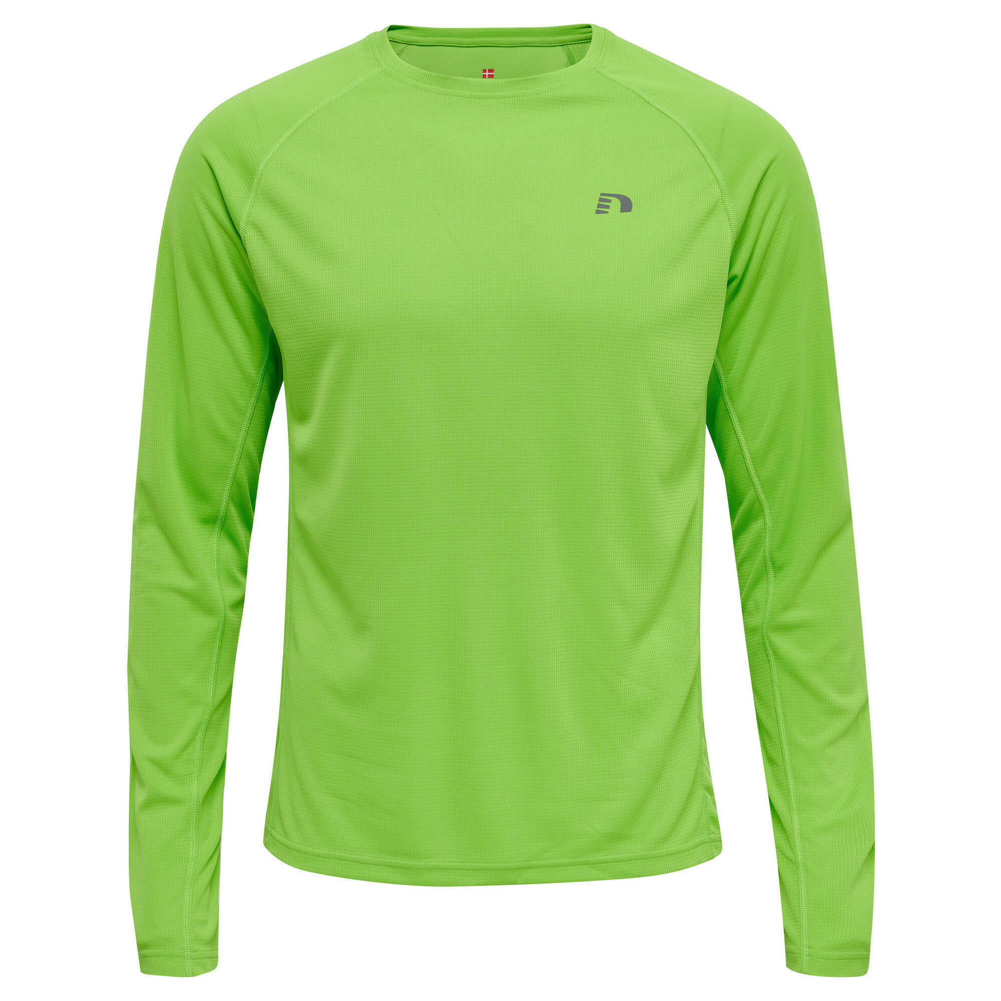 Мужская футболка Core Running L/S Мужская футболка L/S NEWLINE, малахитовый зеленый/неоновый темно-зеленый/неоновый темно-зеленый мужская футболка любовь жестами s зеленый