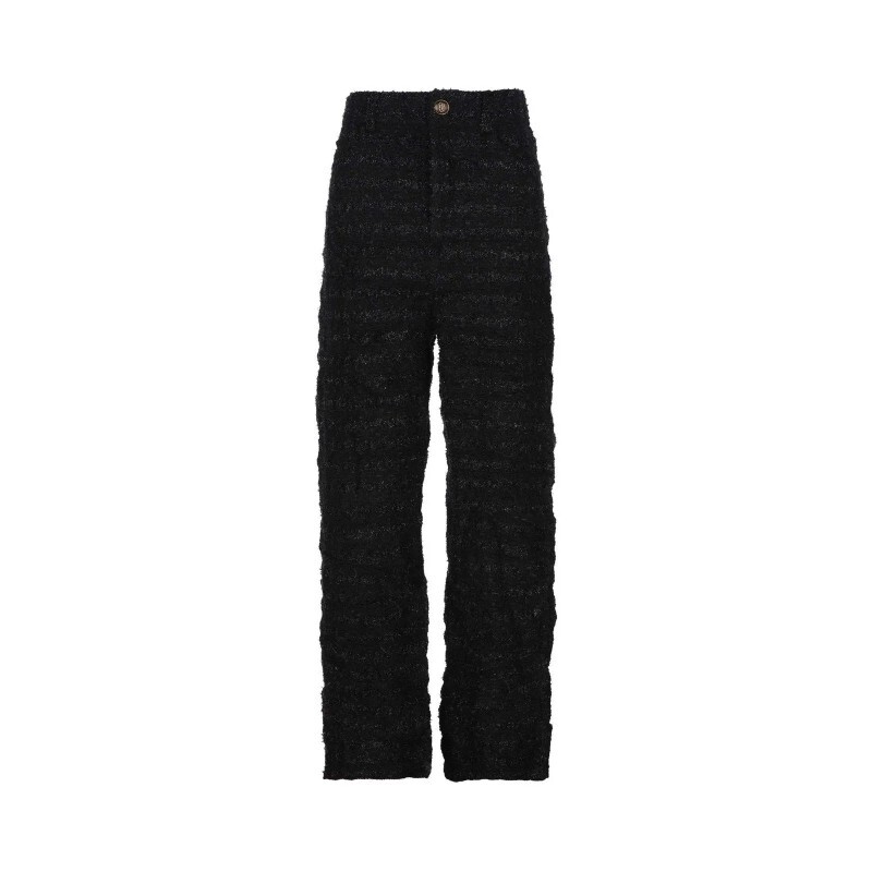 

Брюки Balenciaga Tweed Metallic Thread, черный