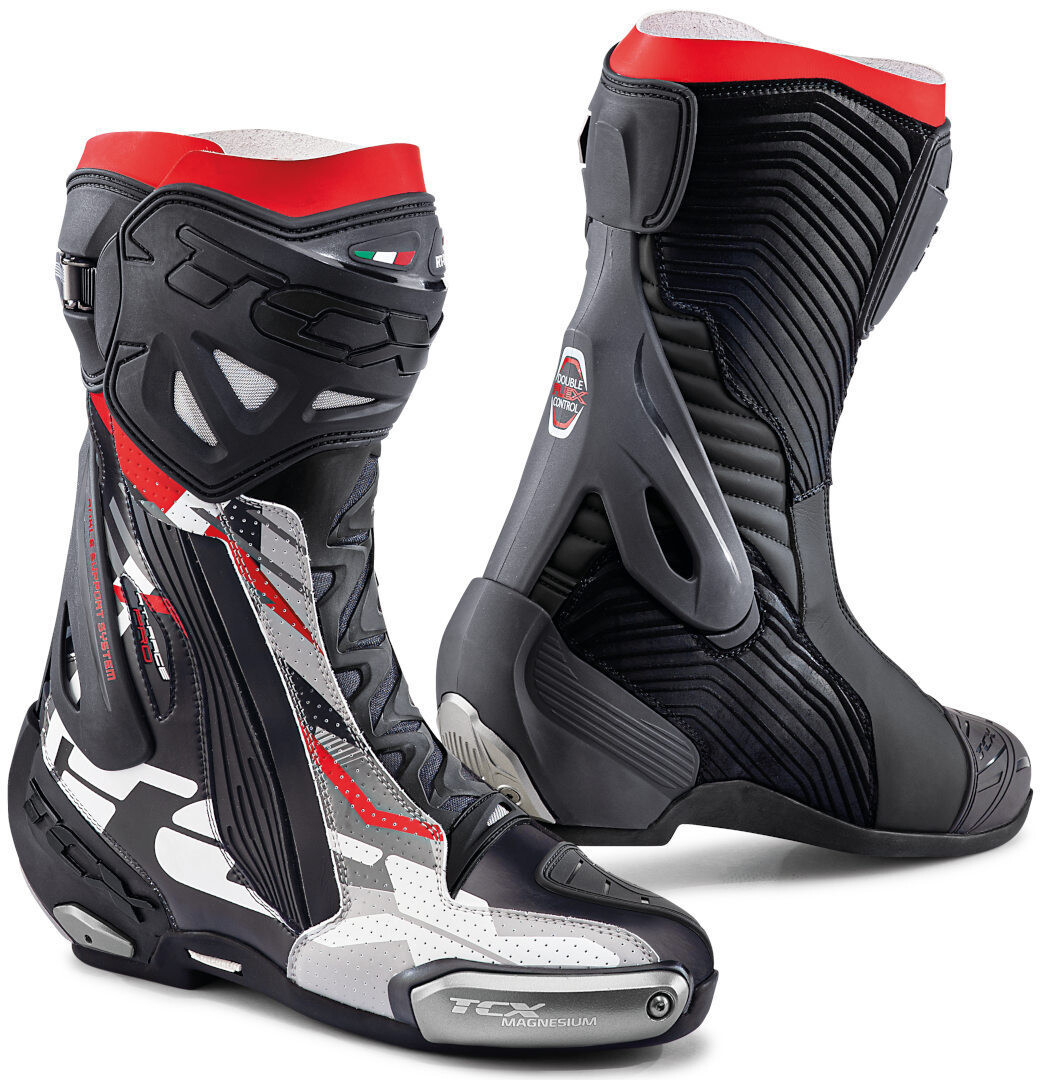 

TCX RT-Race Pro Air перфорированные ботинки для мотоциклов, черный/серый/красный