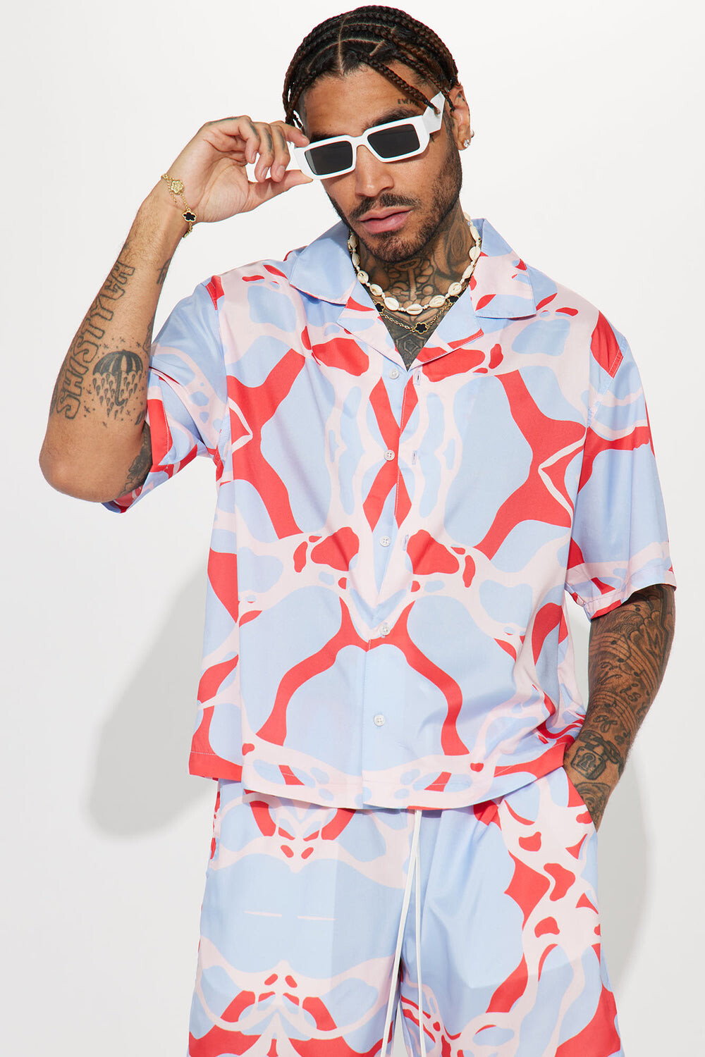 

Рубашка Fashion Nova ZDF01V310191, разноцветный