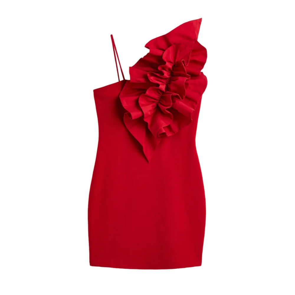 

Платье H&M Appliqued, красный