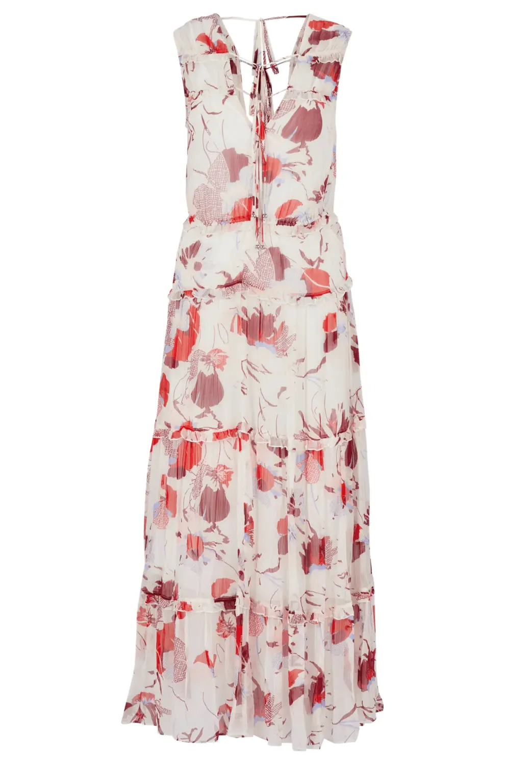 

Платье Boss Chiffon Maxi With Floral Print And Adjustable Ties, мультиколор