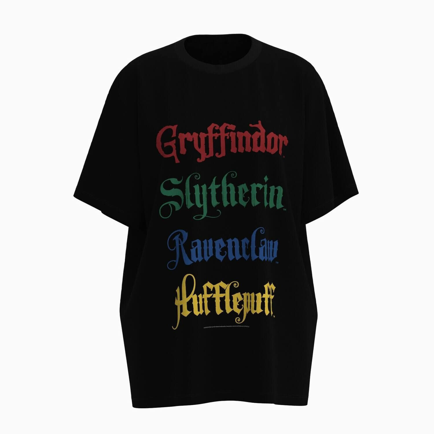

Футболка Bershka Harry Potter Print Oversize Short Sleeve, черный