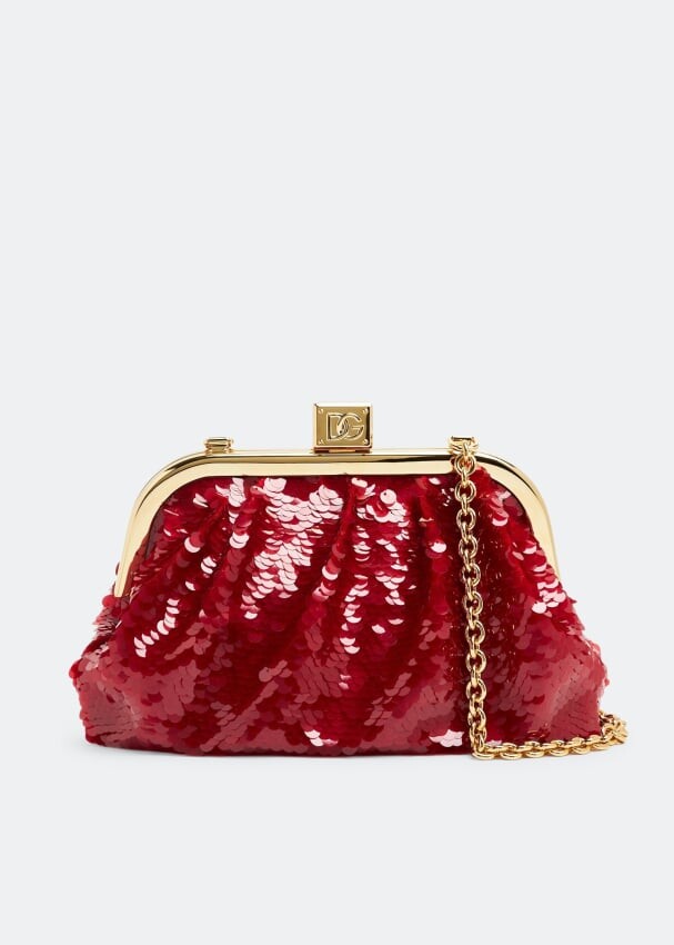 

Клатч DOLCE&GABBANA Maria sequin clutch, красный