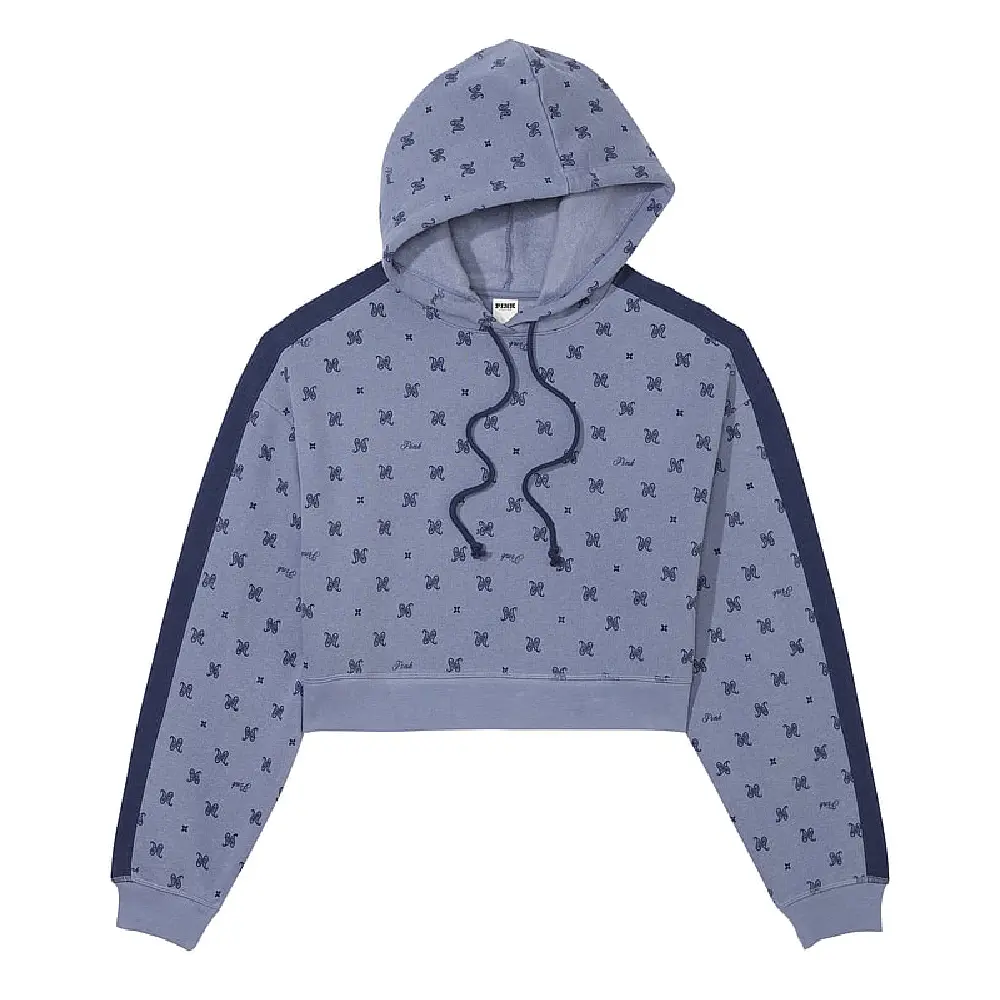 

Толстовка Victoria's Secret Pink Everyday Fleece Cropped, синий