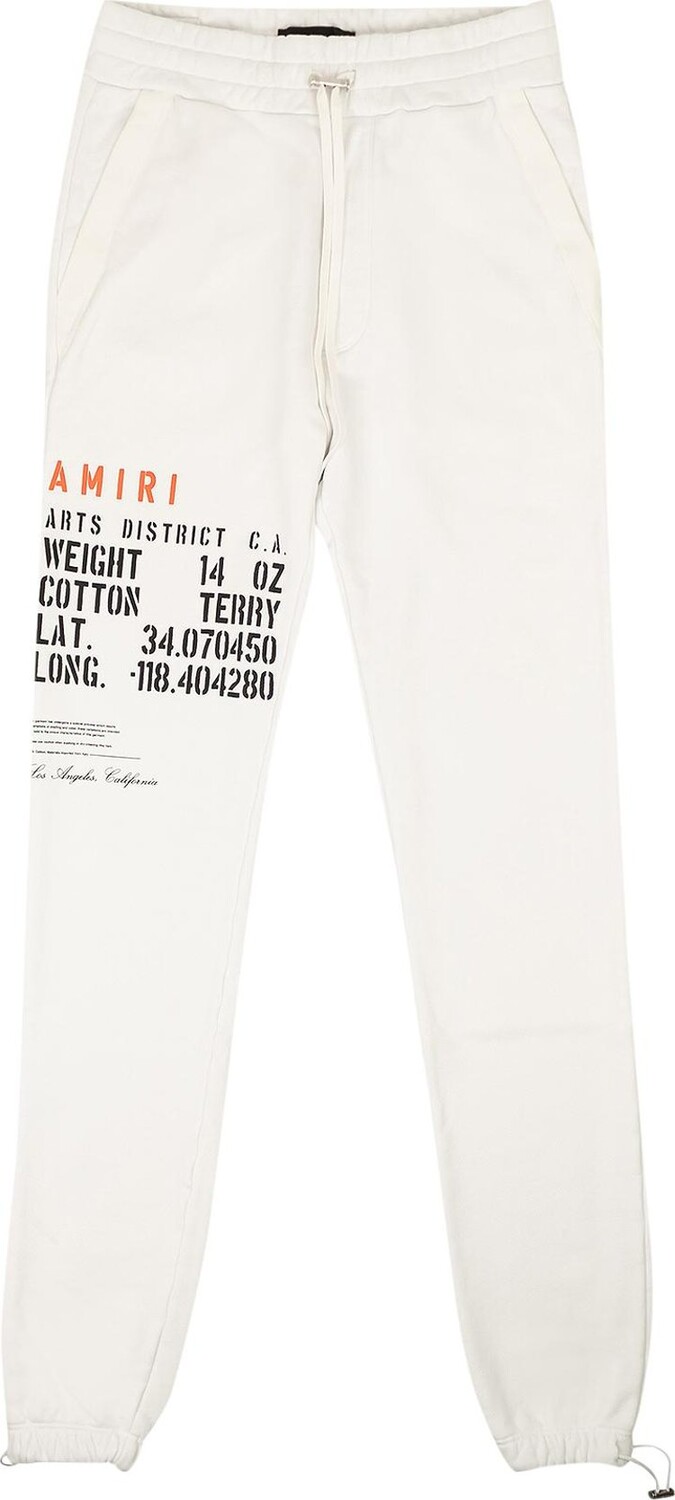 

Спортивные брюки Amiri Military Stencil Sweatpant 'White', белый