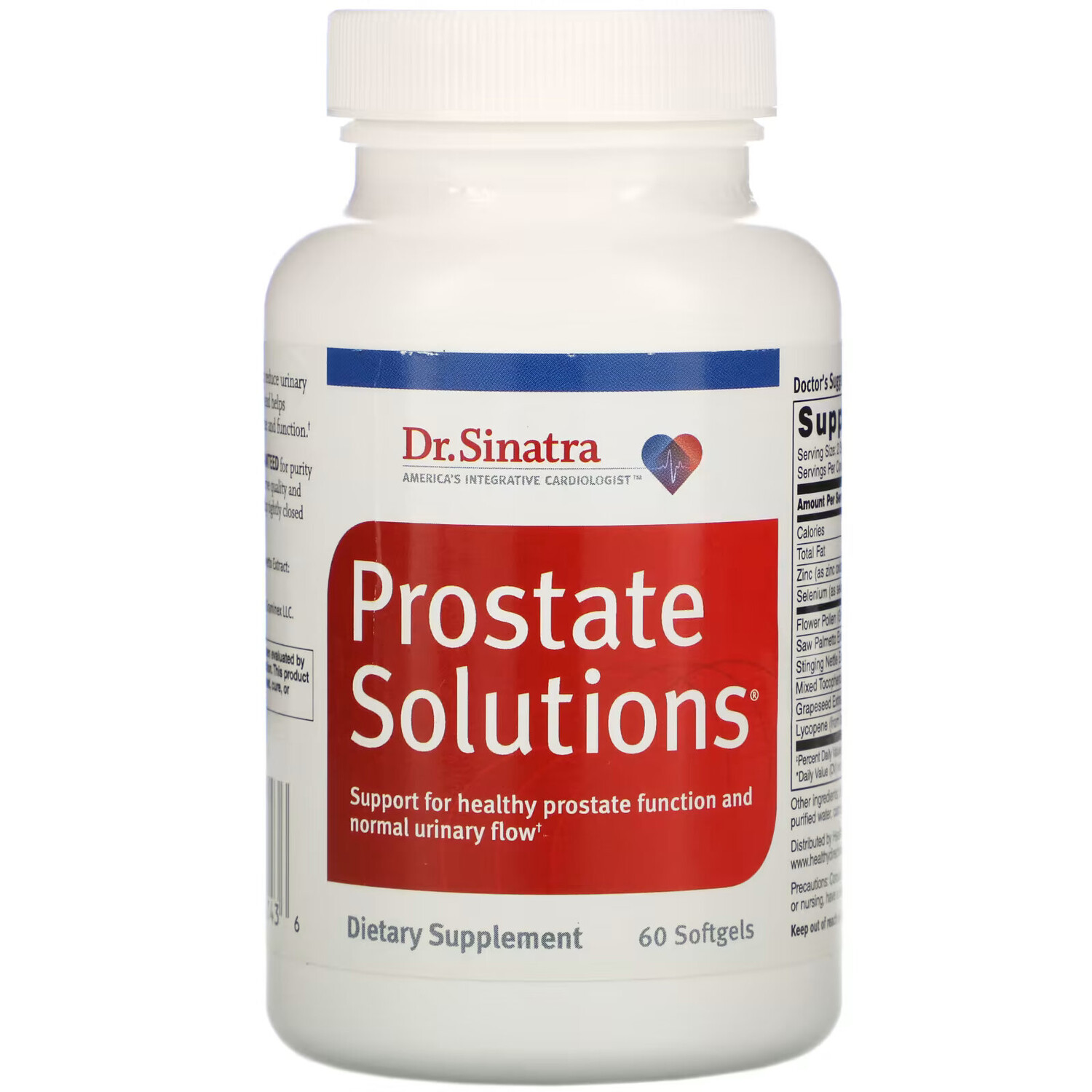 

Dr. Sinatra, Prostate Solutions, 60 мягких таблеток