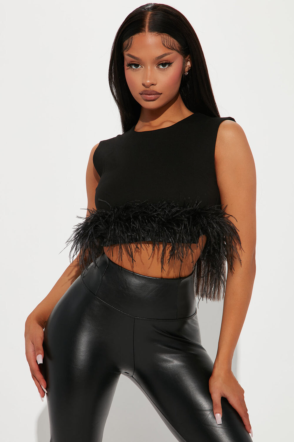 

Топ Fashion Nova MT1455, черный