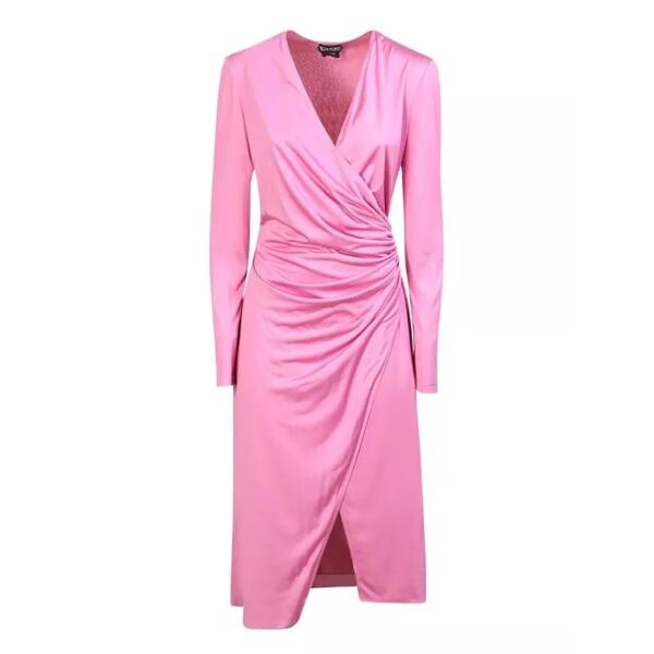 

Платье wrap silk dress Tom Ford, розовый