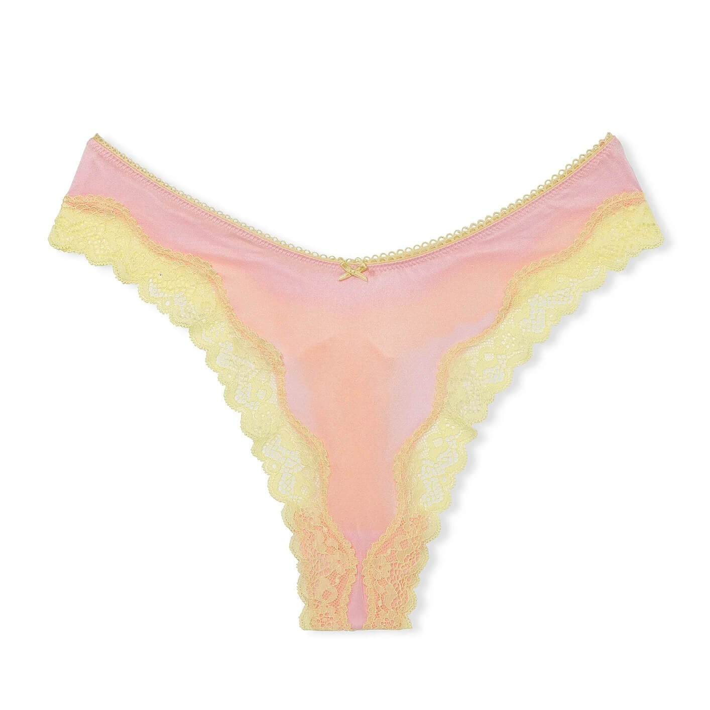 

Трусики-стринги Victoria's Secret Fun & Flirty High-Leg Scoop, бежевый/желтый