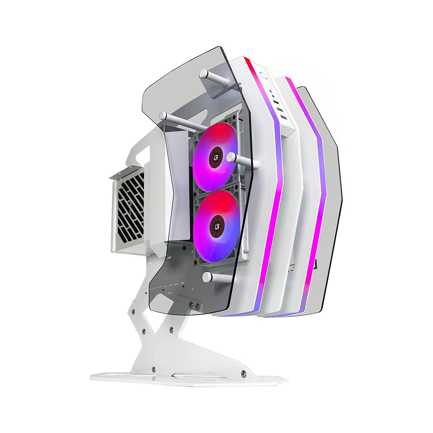 

Корпус KEDIERS C580, ATX/Micro-ATX, Mid Tower, открытый, белый