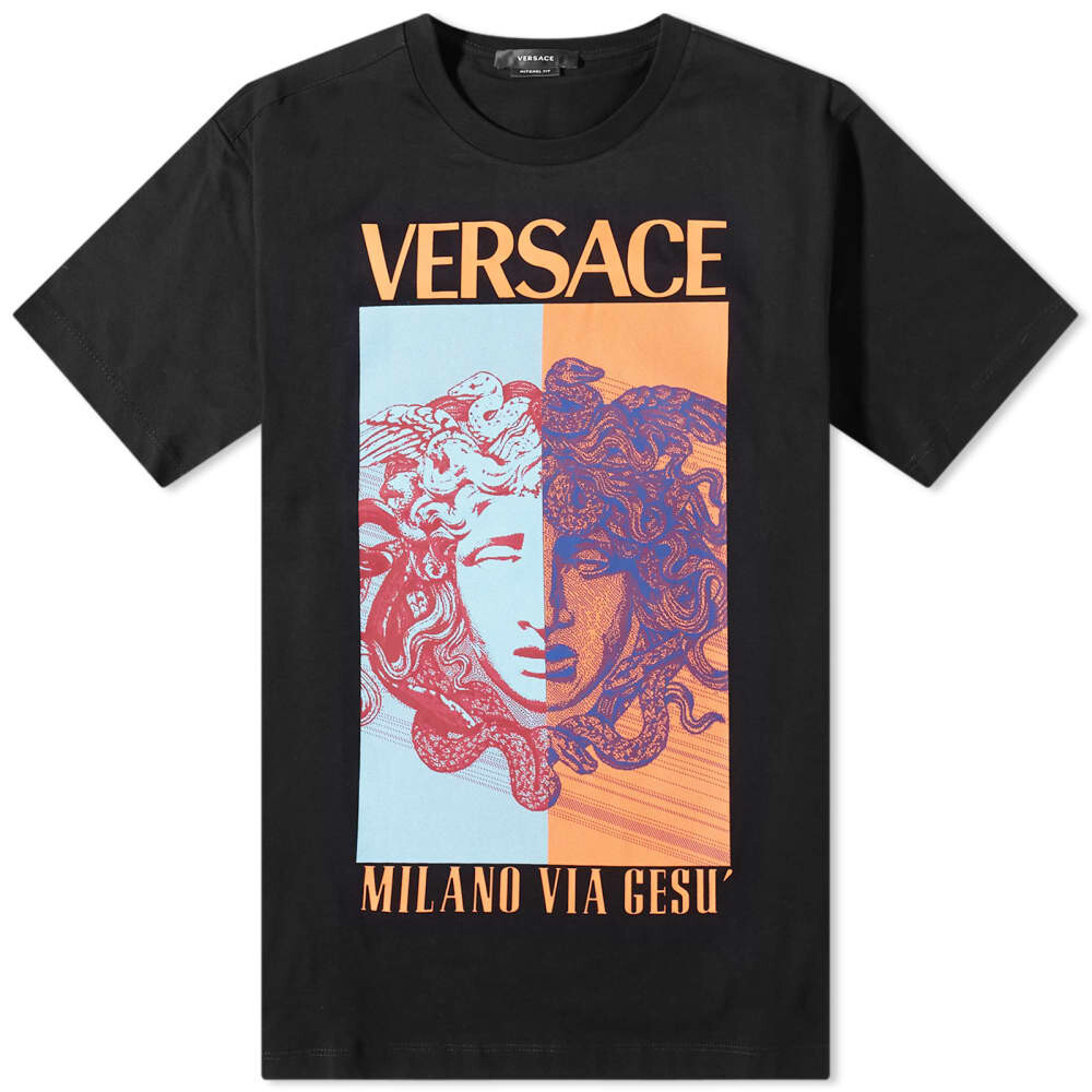 

Футболка Versace Split Medusa Logo Tee, Черный