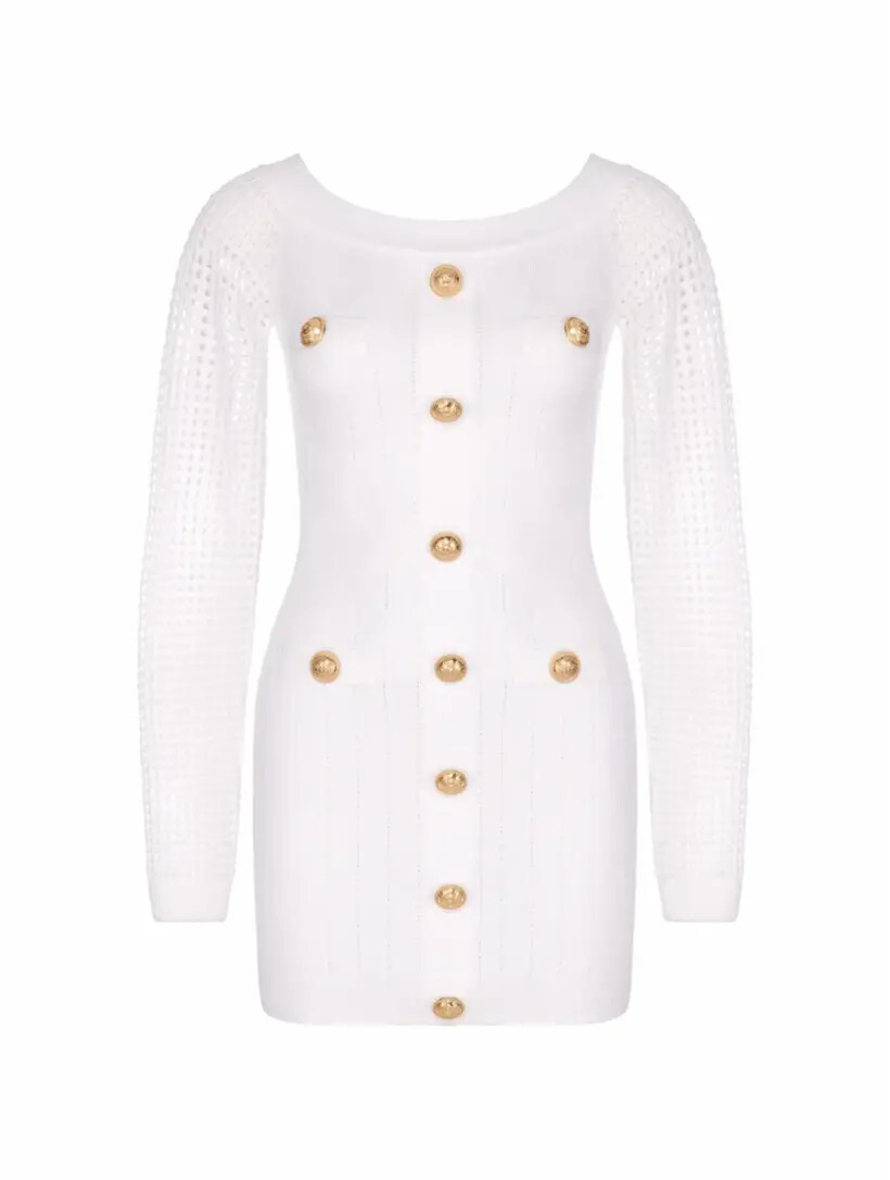 

Трикотажное мини-платье Balmain