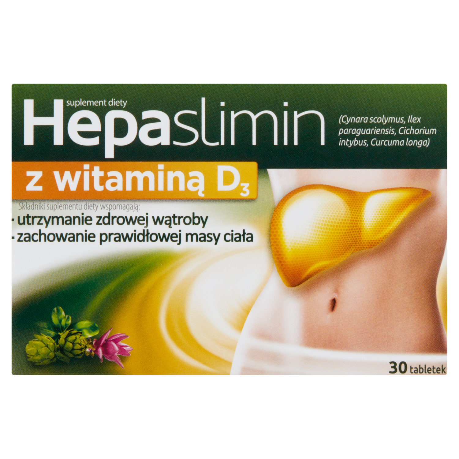 Hepaslimin биологически активная добавка, 30 таблеток/1 упаковка биологически активная добавка экко плюс бифидумбактерин 1000 30 таблеток