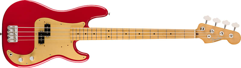 Бас-гитара Fender Vintera '50s Precision Bass — кленовый гриф, цвет Dakota Red с сумкой Deluxe GigBag