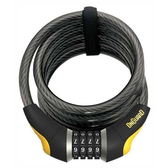 

Тросовый замок Onguard Combo Doberman-185смx12мм, черный / черный / желтый