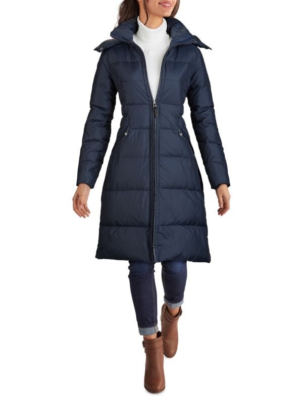 

Пуховик с отделкой из искусственного меха Cole Haan Navy