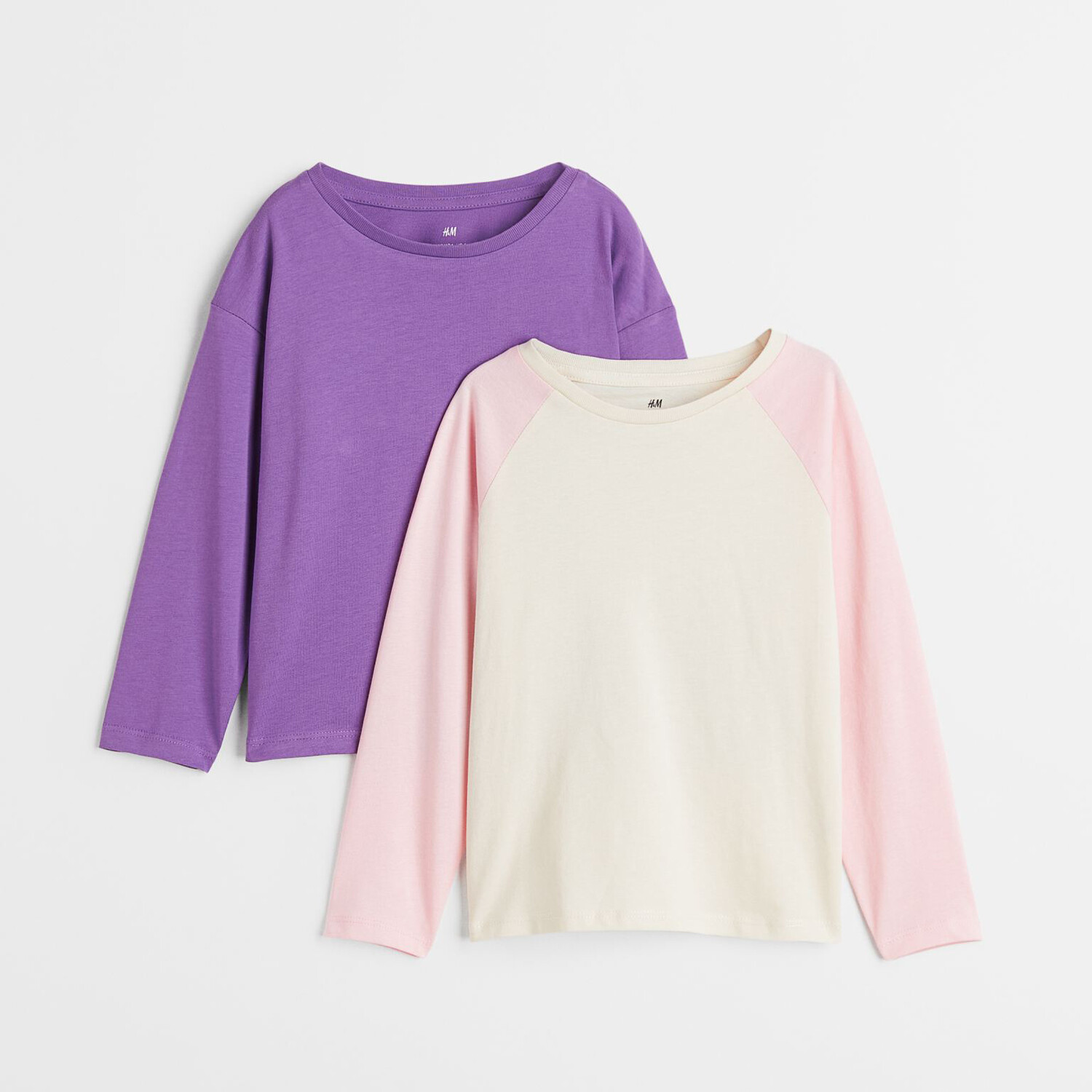 

Комплект из 2 топов H&M Basics Block-coloured, фиолетовый