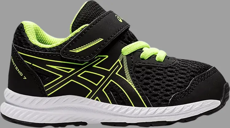 

Кроссовки gel contend 7 td 'black hazard green' Asics, черный