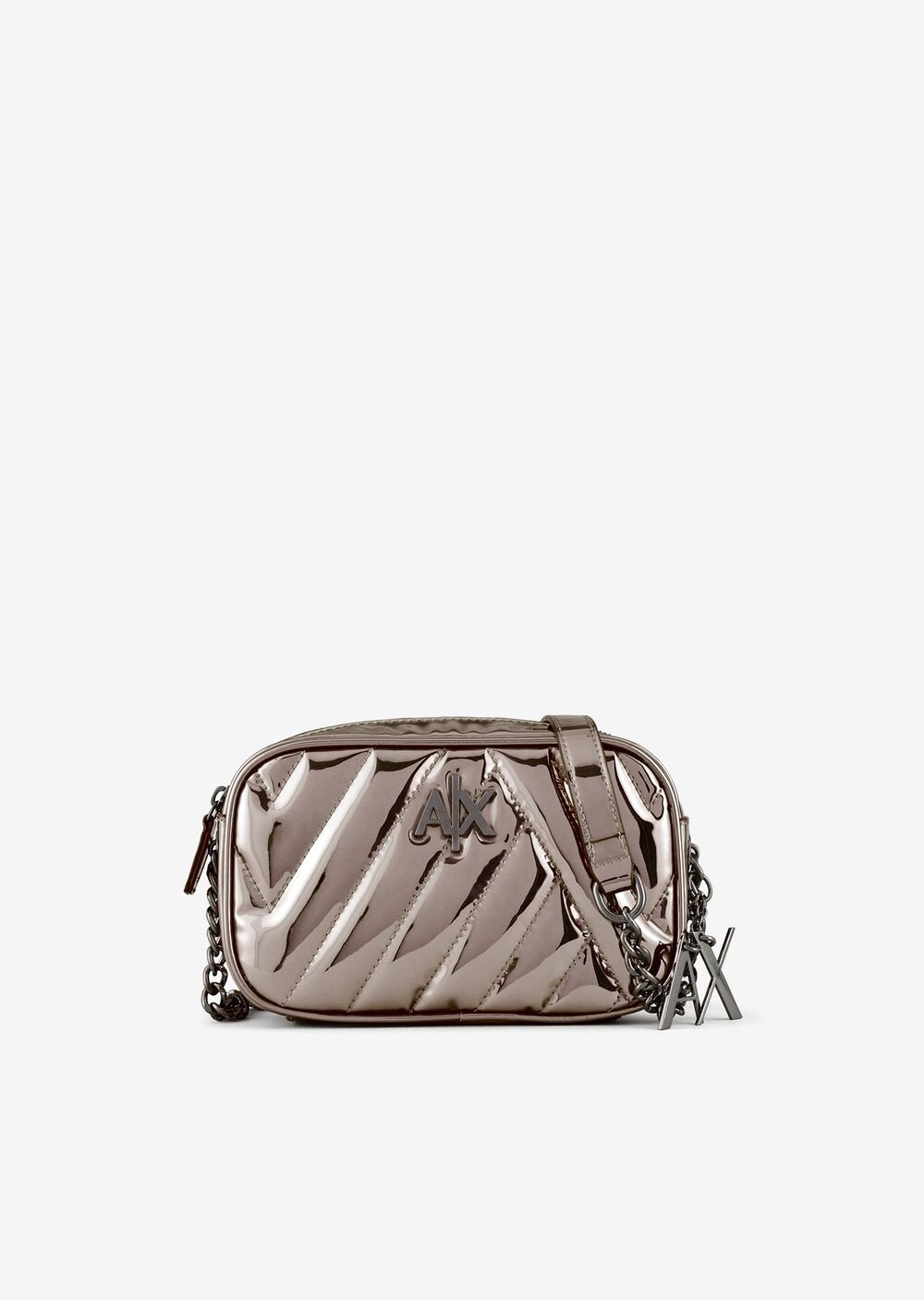 

Сумка-чехол для фотоаппарата с логотипом Armani Exchange, серебряный