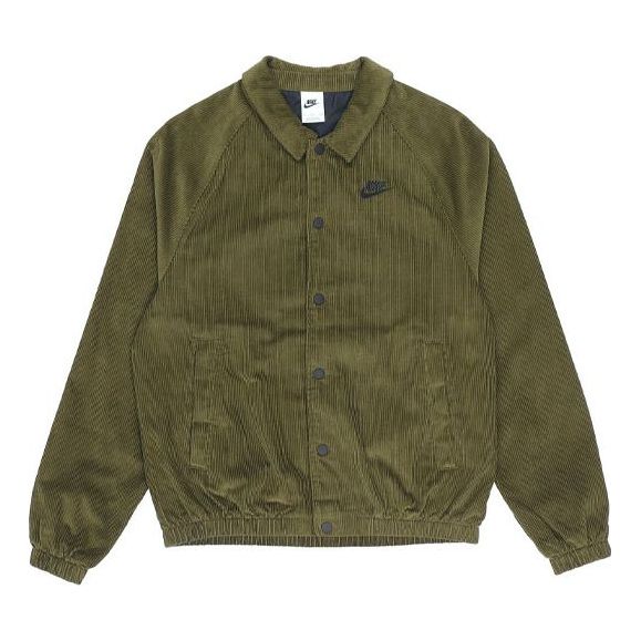 Куртка Men's Nike Stack Logo Casual Corduroy Jacket Autumn Green, зеленый autumn cotton corduroy jacket men