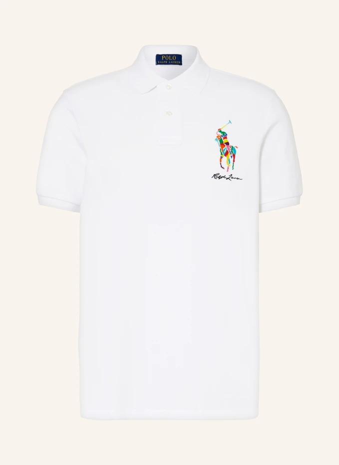 

Классическая рубашка-поло из пике Polo Ralph Lauren, белый