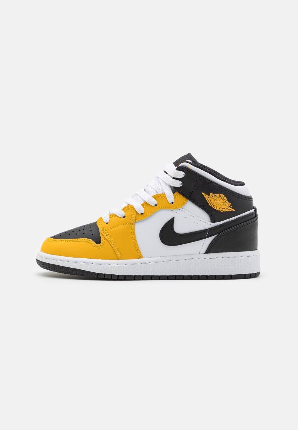 

Баскетбольные кроссовки Air Jordan 1 Mid Unisex Jordan, цвет yellow ochre/black/white