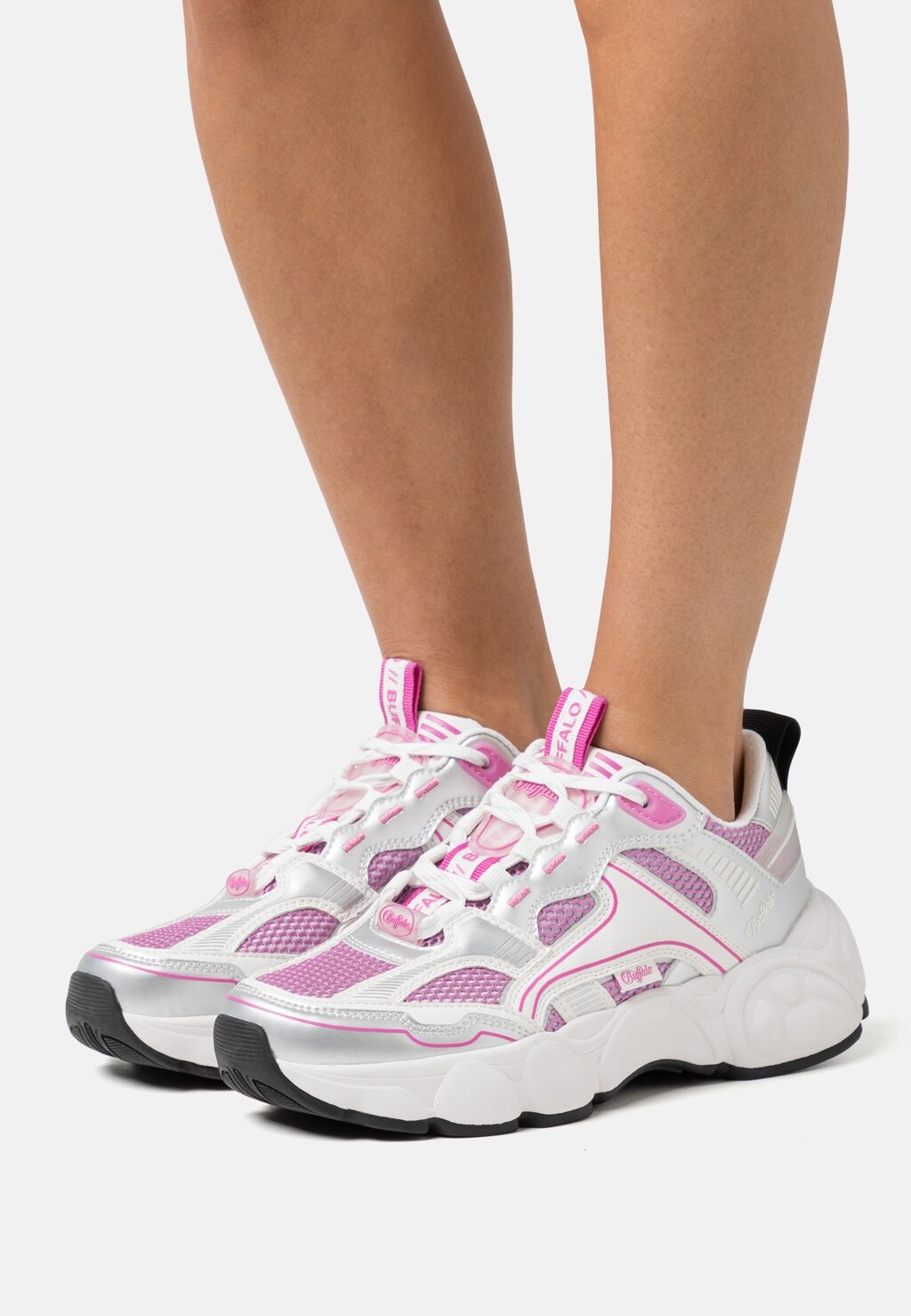 

Низкие кроссовки RUN JOG Buffalo, серебристый/розовый