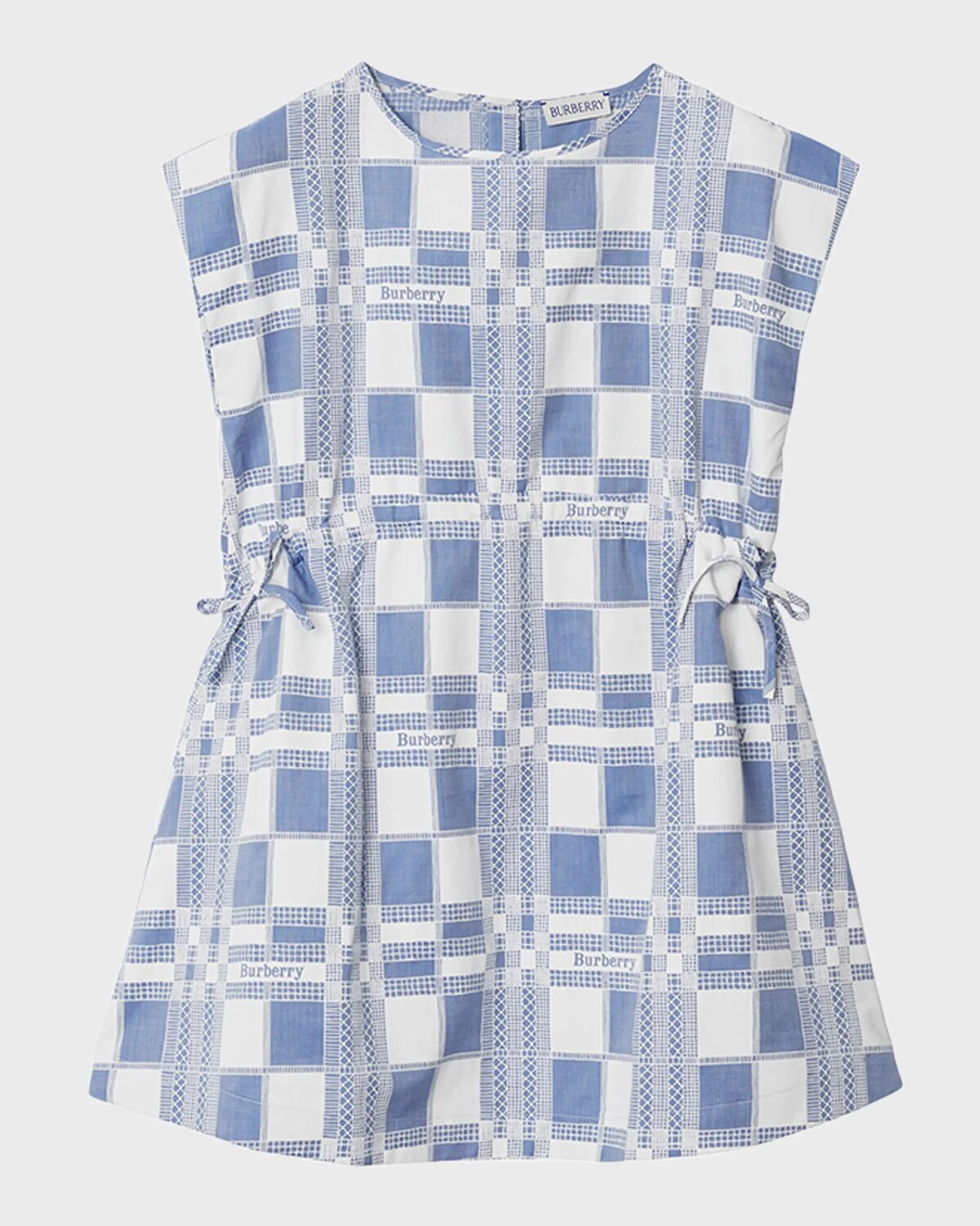 

Платье в клетку Trevelle без рукавов для девочек Burberry, цвет Pale Blue