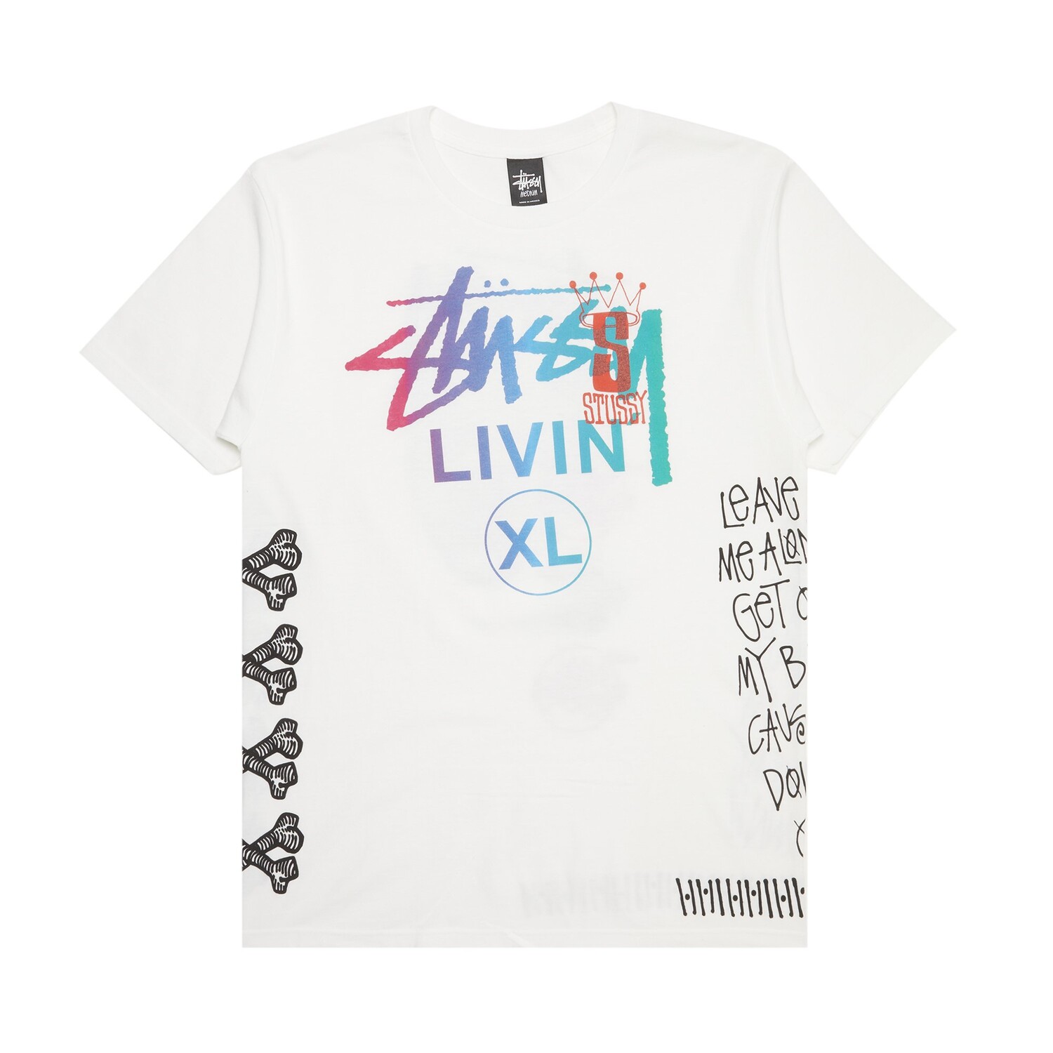 

Футболка для собак Stussy Livin XL, белая, Белый;серый
