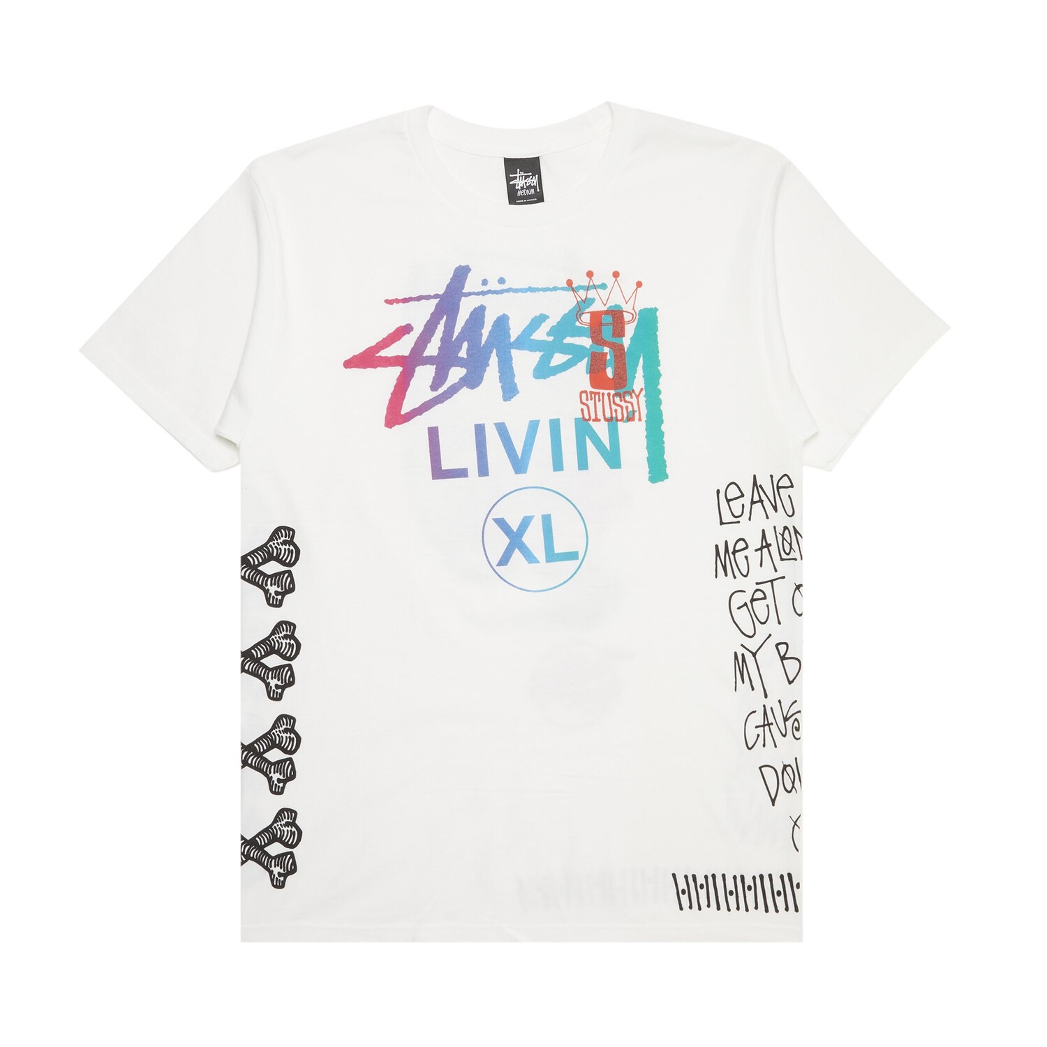 Футболка для собак Stussy Livin XL, белая