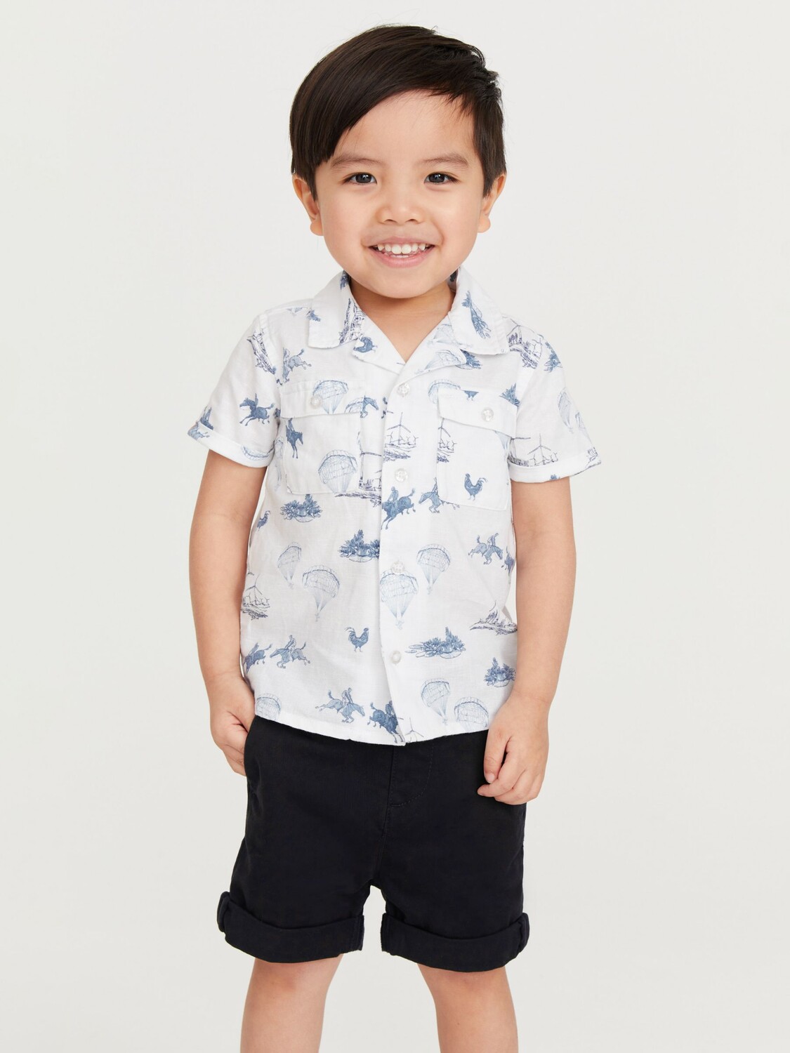

Рубашка с коротким рукавом Ted Baker Baby Aeson, белый/разноцветный