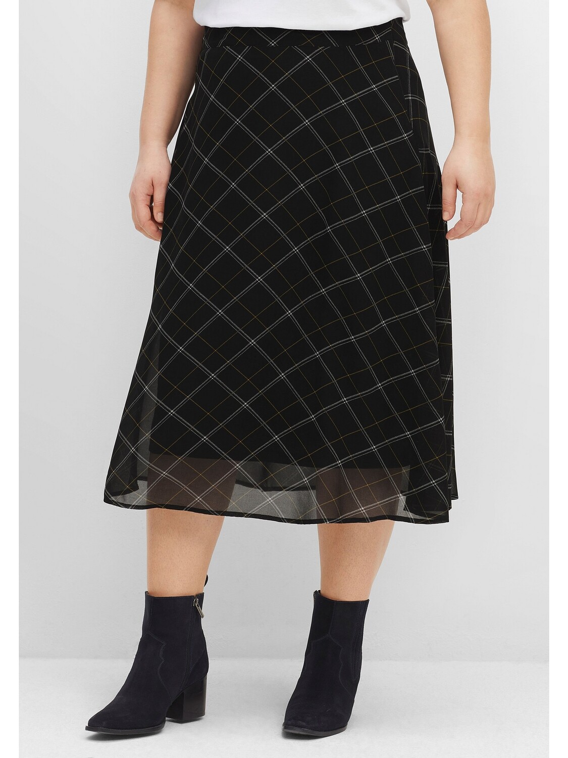 

Юбка до колена sheego Chiffon, черный