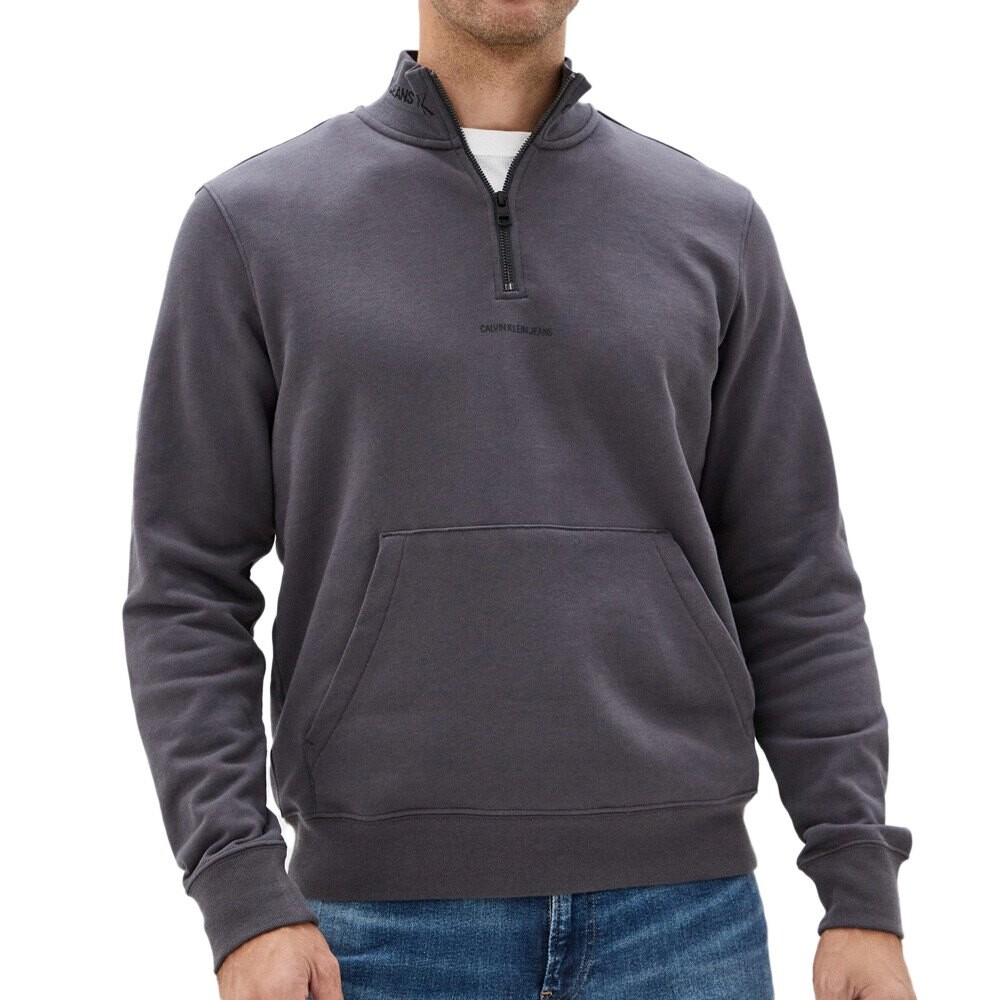 

Толстовка Calvin Klein Jeans Home Logo 1/4 Zip, серый