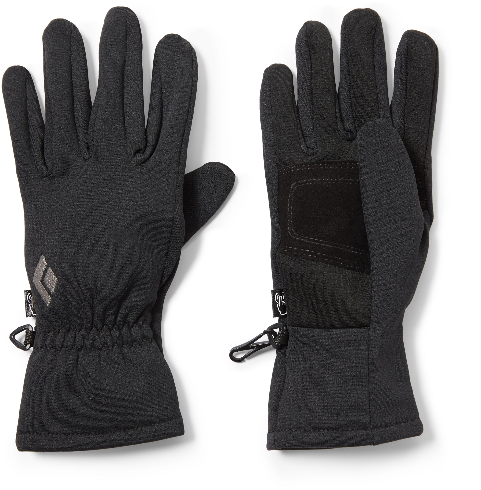 Флисовые перчатки средней плотности Screentap Black Diamond, черный цена и фото