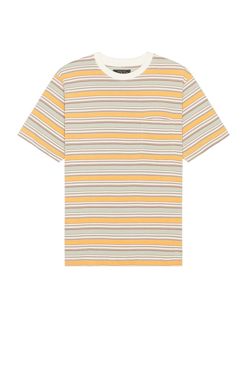 

Футболка Beams Plus Multi Stripe Pocket, белый