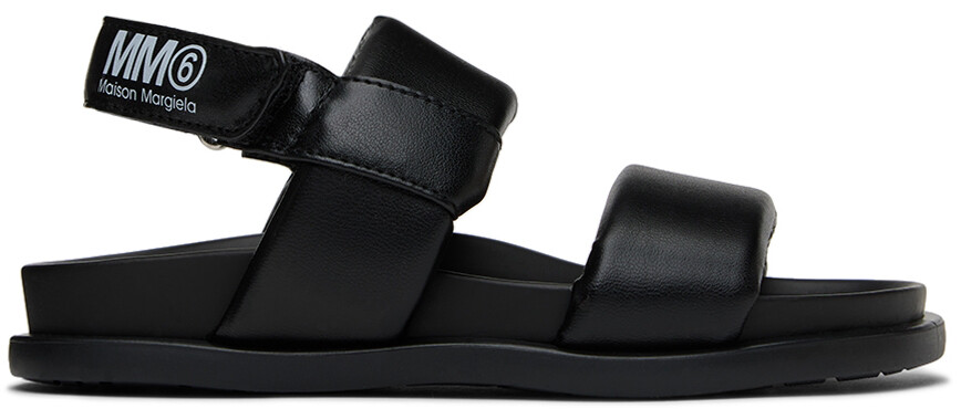 

Детские черные кожаные сандалии MM6 Maison Margiela