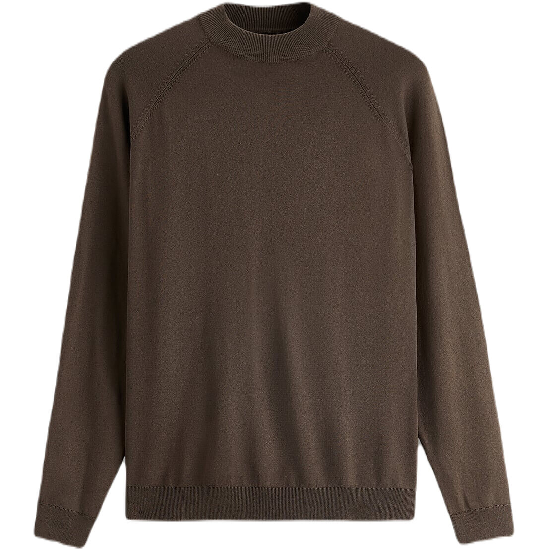 Свитер Zara Mock Neck, серовато-коричневый