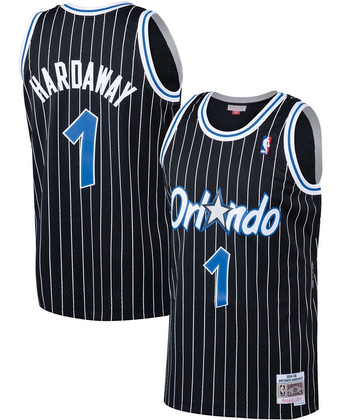 

Мужская футболка penny hardaway black orlando magic 1994-95 hardwood classics swingman jersey Mitchell & Ness, черный