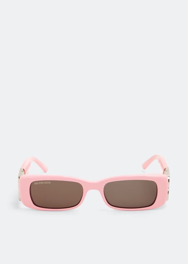 Солнечные очки BALENCIAGA Dynasty rectangle sunglasses, розовый