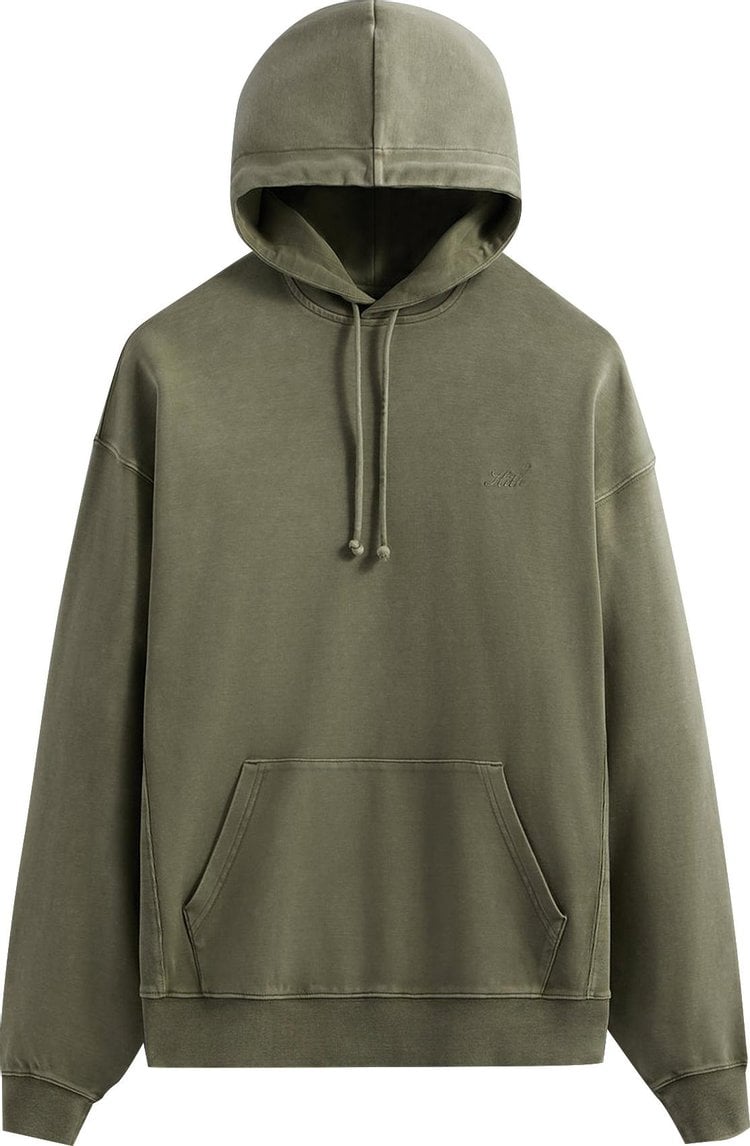 Худи Kith Crystal Wash Interlock Williams III Hoodie 'Flagstaff', зеленый - фото