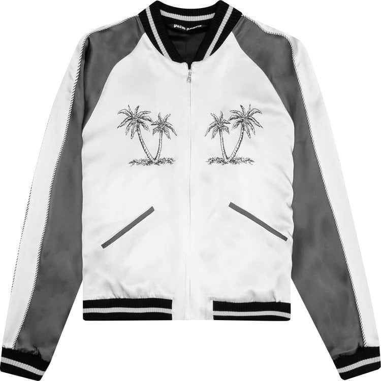 Куртка Palm Angels Palms Souvenir Jacket 'Anthracite', серый - фото