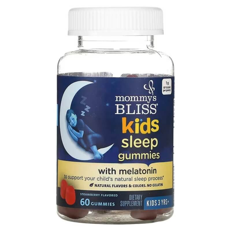 Мелатонин для детей от 3 лет Mommy's Bliss, 60 жевательных таблеток doctor s finest мелатонин для детей от 3 лет со вкусом ягод 120 жевательных таблеток