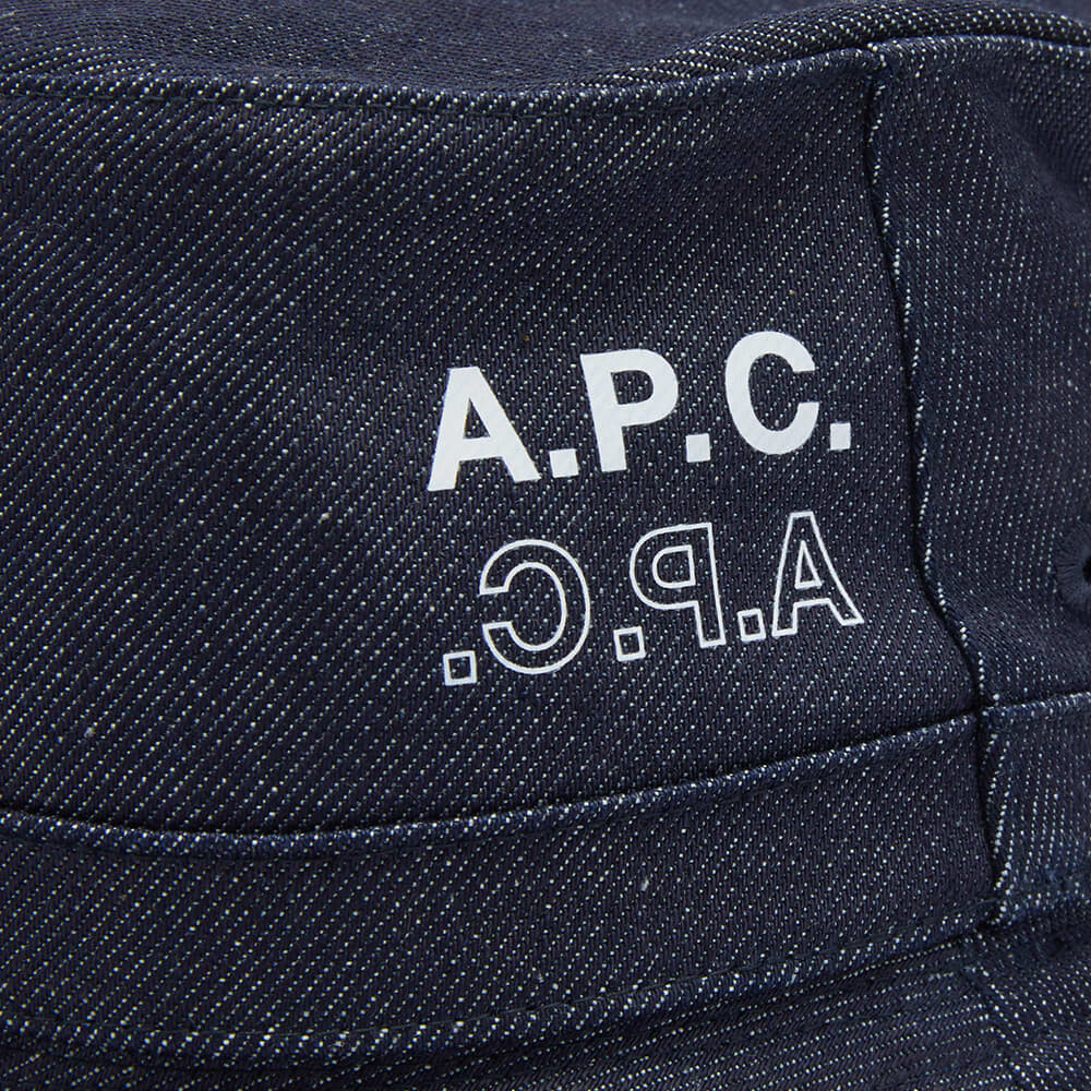 

.PC Mark Fearless Logo Джинсовая кепка-ведро с логотипом A.P.C.
