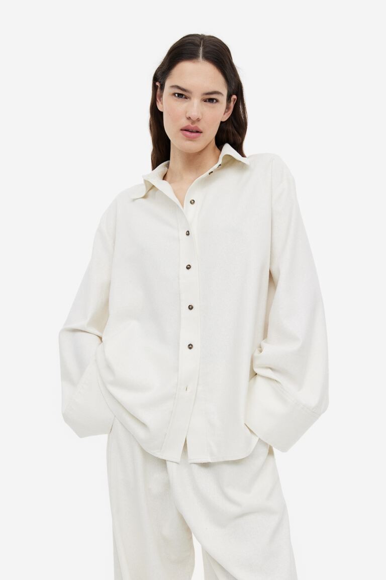 

Шелковая рубашка H&M, белый