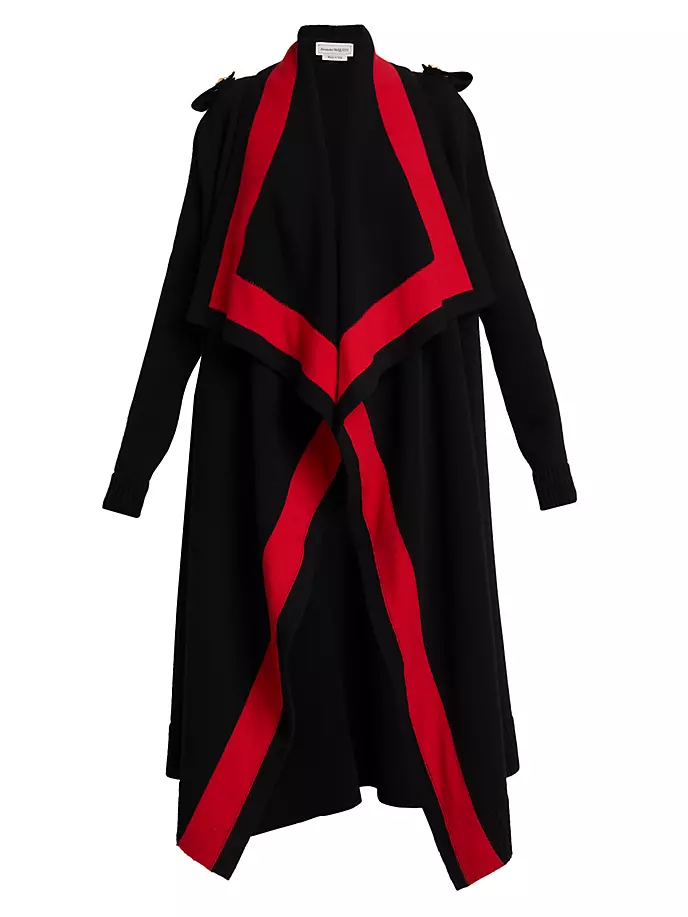 

Шерстяной свитер в стиле милитари Alexander Mcqueen, черный