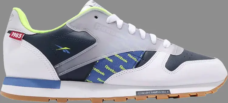 

Кроссовки classic leather ati 'lime' Reebok, белый