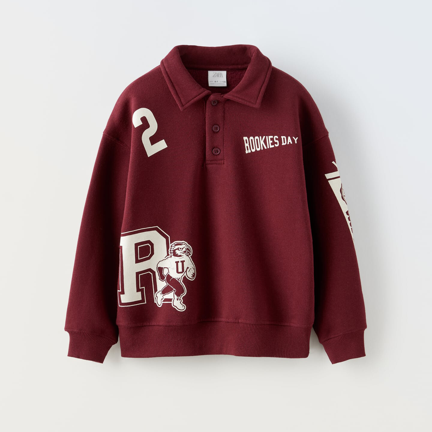 

Детская толстовка Zara Varsity, бордовый